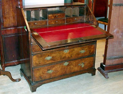 Lot 483 - George II Burl-Wood Slant-Front Desk