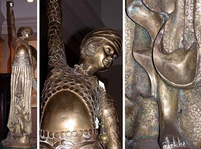 Lot 413 - Art Deco Bronze Figure Of an Oriental dancer....