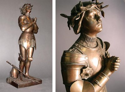 Lot 485 - Copper Patinated White Metal Figure of Joan of...