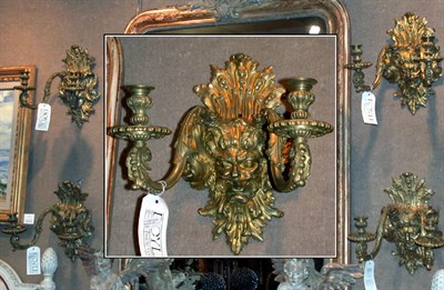 Lot 164 - Set of Four Louis XIV Style Gilt-Bronze...