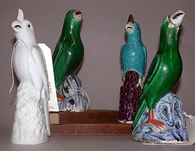 Lot 253 - Group of Four Chinese Glazed Porcelain Figures...