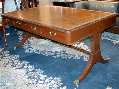 Lot 273 - Regency Style Leather Inset Mahogany Desk