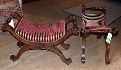 Lot 585 - Pair of Regency Style Mahogany Benches