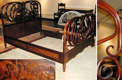 Lot 160 - Art Nouveau Style Bentwood Bed