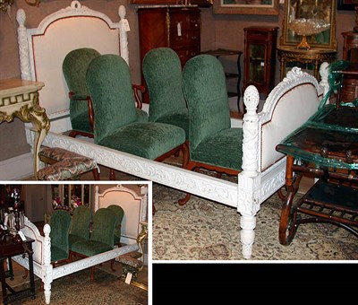 Lot 97 - Pair of Louis XVI Style White Painted...
