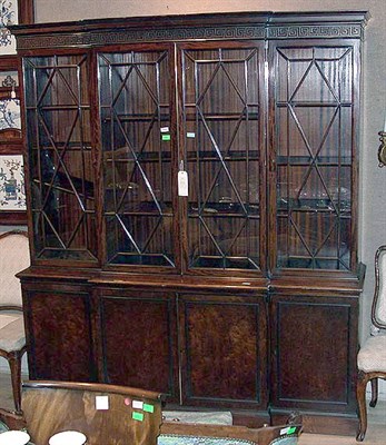 Lot 399 - George III Style Mahogany Breakfront Bookcase