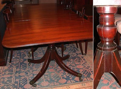 Lot 338 - George III Style Mahogany Triple-Pedestal...