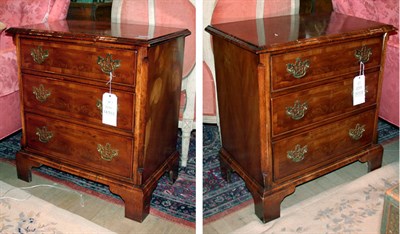 Lot 255 - Pair of Georgian Style Yewwood Bachelor's Chests