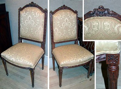 Lot 368 - Set of Eight Louis XVI Style Upholstered...