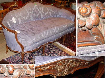 Lot 569 - Louis XV Style Upholstered Walnut Settee