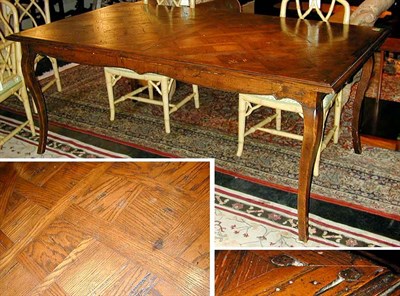 Lot 188 - Provincial Louis XV Style Walnut Dining Table