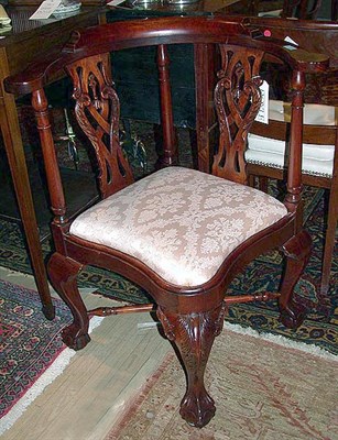 Lot 435 - Pair of Georgian Style Upholstered Mahogany...