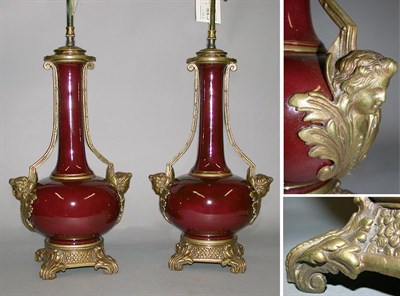 Lot 590 - Pair of Neoclassical Style Gilt-Metal Mounted...