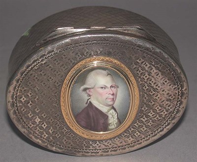 Lot 487 - French Silver Snuff Box Late 18th century Of...