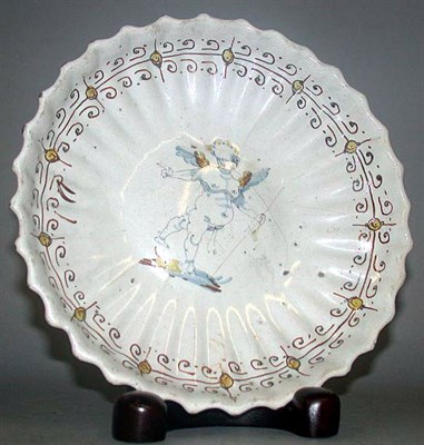 Lot 223 - Italian Maiolica Tazza 18th Century Of fluted...