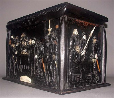 Lot 189 - English Ivory and Ebonized Casket 19th Century...