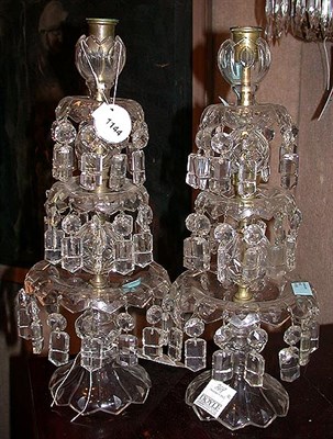 Lot 269 - Pair of Georgian Style Colorless Cut Glass...