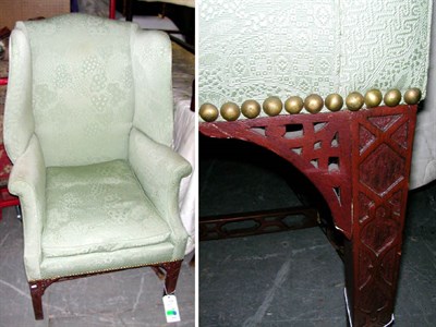 Lot 482 - George III Mahogany Wing Chair