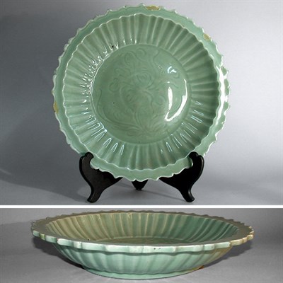 Lot 375 - Celadon Glazed Charger Ming Dynasty