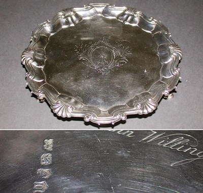 Lot 531 - George II Silver Salver Hugh Mills, London,...