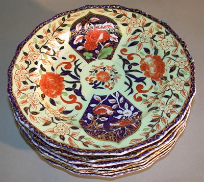 Lot 615 - Set of Eight Derby Porcelain Luncheon Plates