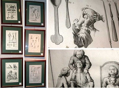 Lot 77 - After Goussier CHIRURGIE Six engravings. Plate...