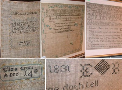 Lot 517 - Group of Three Needlepoint Samplers Framed.