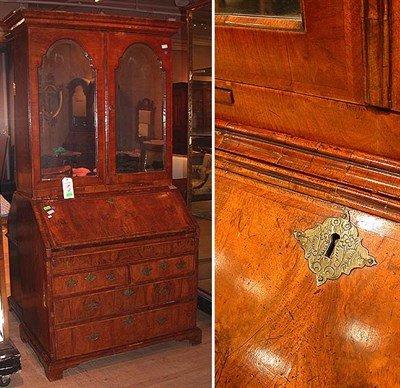 Lot 318 - George II Walnut Bureau Bookcase 18th Century...