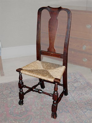 Lot 110 - Queen Anne Stained Maple Side Chair...