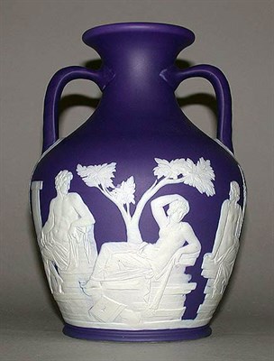 Lot 443 - Wedgwood Blue and White Jasperware Portland...