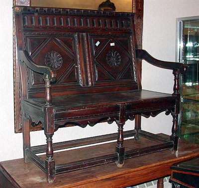 Lot 160 - Baroque Style Mahogany Bench