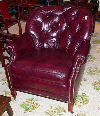 Lot 208 - Georgian Style Upholstered Armchair and Ottoman