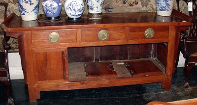 Lot 198 - Oriental Style Mahogany Credenza