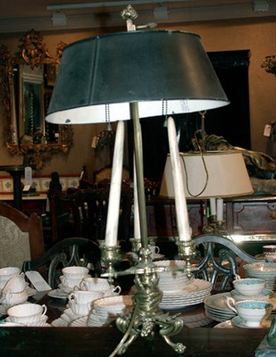 Lot 381 - Empire Style Gilt-Metal Bouillotte Lamp