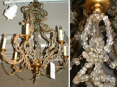 Lot 536 - Neoclassical Style Cut Glass and Gilt-Wood Six-...