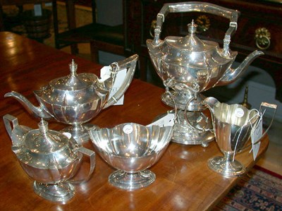 Lot 452 - Gorham Sterling Silver Five-Piece Tea and...
