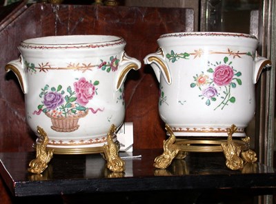 Lot 488 - Pair of Chinese Export Gilt-Bronze Mounted...