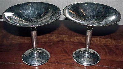 Lot 809A - Pair of Sterling Silver Tazza Monogramed....