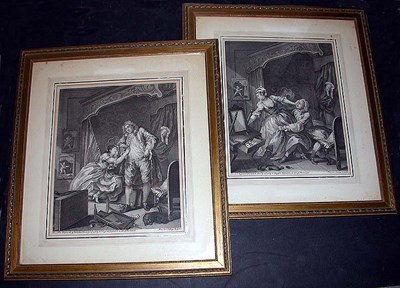 Lot 94 - William Hogarth BEFORE AND AFTER Two etchings...