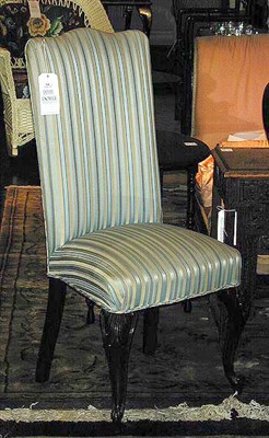 Lot 143 - Pair of George III Style Upholstered Side Chairs