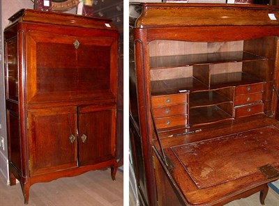 Lot 478 - Provincial Louis XV Style Walnut Secretaire a...