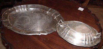 Lot 406 - Gorham Sterling Silver Tray and Covered Entree...