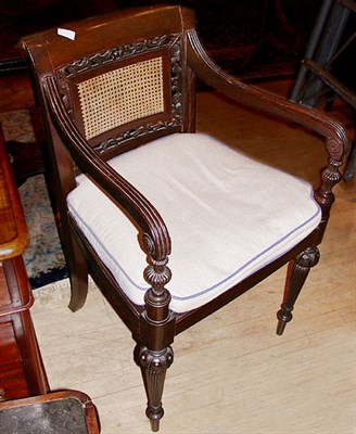 Lot 407 - Pair of Colonial Revival Upholstered Mahogany...