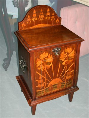 Lot 422 - Art Nouveau Marquetry Inlaid Coal Bin Height...