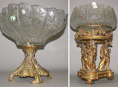 Lot 626 - Two Gilt-Metal Mounted Glass Bowls The first...