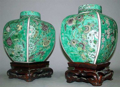 Lot 185 - Pair of Chinese Famille Verte Porcelain...