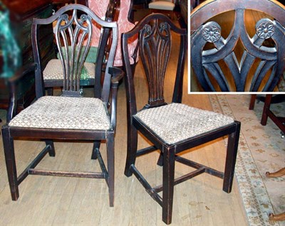 Lot 382 - Set of Eight Georgian Style Upholstered...