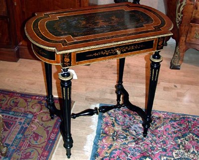 Lot 300 - Napoleon III Marquetry Inlaid Mahogany Side...