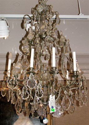 Lot 319 - Louis XV Silvered Metal and Cut Glass...