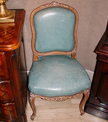 Lot 457 - Set of Four Louis XV Style Leather Upholstered...
